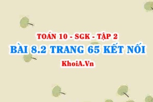 Bài 8.2 trang 65 Toán 10 Kết nối tri thức Tập 2